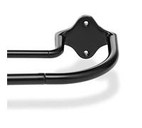 Amazon Basics Extendable Double Window Curtain Pole for Eyelet Curtains - 22mm Diameter, 122-224cm, Black