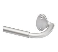 Amazon Basics Extendable Indoor Curtain Rod with Curved Pole - 224 to 305cm, Nickel