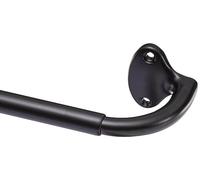 Amazon Basics Extendable Window Curtain Pole for Eyelet Curtains, 22 mm Diameter, 71 to 122 cm, Black