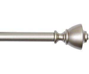 Amazon Basics Extendable Window Curtain Pole with Urn Finials, 19 mm Diameter, 91 to 183 cm, Nickel