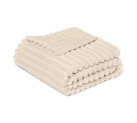 Amazon Basics Extra Plush Throw Blanket for Couch & Bed - Soft Lightweight Fleece Blanket,Taupe, 50x60 Inches