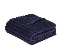 Amazon Basics Extra Plush Throw Blanket for Sofa & Bed, Soft Lightweight Fleece Blanket, Indigo Navy, 50” (127.0cm) x 60” (152.4cm)