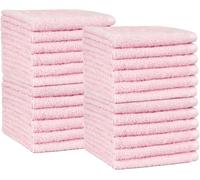 Amazon Basics Face Towel Set for bathroom, 100% Cotton Extra Absorbent Fast Dry
