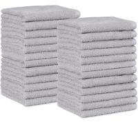 Amazon Basics Face Towel Set for bathroom, 100% Cotton Extra Absorbent Fast Dry