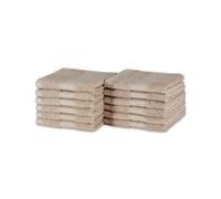 Amazon Basics Fade-Resistant 100% Cotton Washcloth 12 Pack 12x12 Taupe
