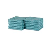 Amazon Basics Fade-Resistant 100% Cotton Washcloth 12 Pack 12x12 Teal