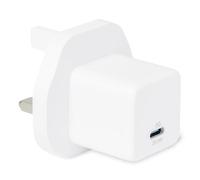 Amazon Basics Fast Charging USB C Nano GaN Wall Charger, 20W 1-Port PD 3.1 for Tablets Phones, White