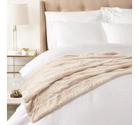 Amazon Basics Faux Fur Sofa Throw Blanket, Not Heated, Soft Bed Throw, 150 x 20