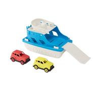 Amazon Basics Ferry Boat with 2 Mini Cars Bathtub Toy for Kids Ages 2 and Up Blue Small
