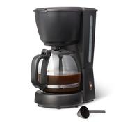 Amazon Basics Filter Coffee Machine with LED Indicator, 10-Cup Capacity Coffee Maker, 1.25L, 1000 W, Glass Carafe, Black
