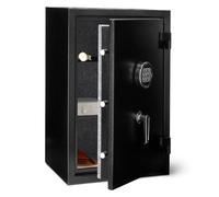Amazon Basics Fireproof Safe with Programmable Electronic Keypad, 60 L Volume, Black, 43 cm W x 35 cm D x 66 cm H