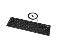 Amazon Basics Flat USB Keyboard with Computer Design Matte Black