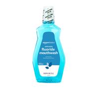 Amazon Basics Fluoride Mouthwash for Adults Anticavity Alcohol Free - Refreshing Mint Flavor 1 Liter 1-Pack
