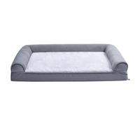 Amazon Basics Foam Living Room Couch Dog Pet Bed with Removable Cover, Grey, 91 x 69 x 17 cm (L x W x H)