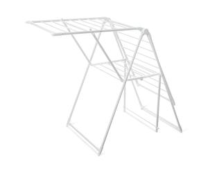 Amazon Basics Foldable 2-Wing Metal Clothes Drying Rack, 61x23.6x39.3 inches, White
