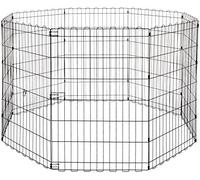 Amazon Basics Foldable Metal Dog and Pet Exercise Playpen - Without door - 36-inch (91-cm)