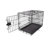 Amazon Basics Foldable Metal Wire Dog Crate with Tray, Single Door, 76cm Length