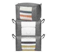 Amazon Basics Foldable Storage Bag Organizers With Large Clear Window