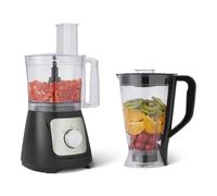Amazon Basics Food Processor and Blender Combo with 2 Speeds, 2.4L Bowl and 1.5L Jug, 800W, Black