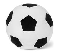 Amazon Basics Football Plush Pillow, Sport Style Stuffed Toy Cushion for Bed or Sofa, Kids Room Decor, Black and White