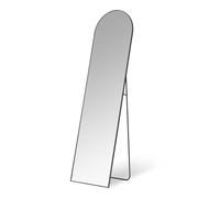 Amazon Basics Full Length Arched Mirror, Wall/Floor Mount, Standing Mirror with Aluminium Alloy Frame, 149.9 x 40.6 x 1.4 cm, Black