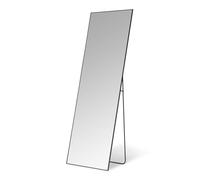 Amazon Basics Full Length Rectangular Mirror, Wall/Floor Mount, Standing Mirror with Aluminium Alloy Frame, 162.6 x 53.3 x 1.4 cm, Black