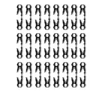 Amazon Basics Glove Clips for Work, Safety Glove Holder Keeper with Breakaway Design, for Construction and Gardening, 16.2 x 3.5 x 1.8 cm, Black, 24-Pack