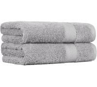 Amazon Basics Hand Towels for Bathroom, 100% Cotton Fade Resistant Towel Set, S