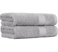 Amazon Basics Hand Towels for Bathroom, Fade Resistant 100% Cotton Towel Set, S