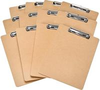 Amazon Basics Hardboard Clipboard - 12-Pack, Brown
