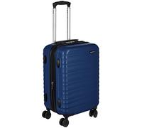 Amazon Basics Hardside Expandable Carry-on - ABS Travel Luggage with 4 Double Spinner Wheels - Scratch Resistant and Lightweight Construction - 37.5 x 25.5 x 55cm - Navy Blue
