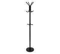 Amazon Basics Hat and Coat Stand Rack, Black, 29.5 x 29.5 x 167 cm (L x W x H)