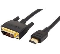 Amazon Basics HDMI-A to DVI (Male) Adapter Cable, Bi-Directional 1080P, Gold-Plated, 0.9 m, Pack of 10, Black