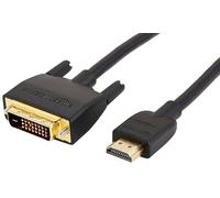 Amazon Basics HDMI-A to DVI (Male) Adapter Cable, Bi-Directional 1080P, Gold-Plated, 0.9 m, Single Pack, Black