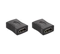 Amazon Basics HDMI Coupler 2 count (Pack of 1), 29 x 22mm, Black