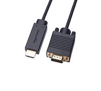 Amazon Basics HDMI (Source) to VGA (Display) Cable (NOT Bidirectional), Gold-Plated, 6 feet, Black