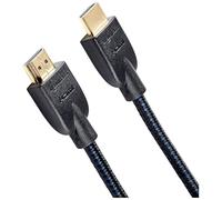 Amazon Basics HDMI to HDMI Cable, 18Gbps High-Speed, 4K@60Hz, 2160p, Nylon-Braided Cord, Ethernet Ready, 1.8 m, Nylon, Black