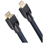 Amazon Basics HDMI to HDMI Cable, 18Gbps High-Speed, 4K@60Hz, 2160p, Nylon-Braided Cord, Ethernet Ready, 7.6 m, Nylon, Black