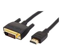 Amazon Basics HDMIA to DVI Male Adapter Cable BiDirectional 1080P GoldPlated 10 ft3 m Single Pack Black