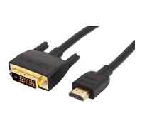 Amazon Basics HDMIA to DVI Male Adapter Cable BiDirectional 1080P GoldPlated 3 ft09 m Single Pack Black