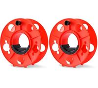 Amazon Basics Heavy Duty Cable Reel Organizer, for Extension Cords, Holiday Lights, Hoses & Ropes, Up to 45m Length, Orange (Pack of 2)
