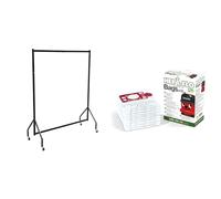 Amazon Basics Heavy Duty Clothes Rail Garment Rail, 1.21 x 1.52 m, Black & Numatic Numatic Henry Cleaner Bags - 1 Box (Pack of 10)
