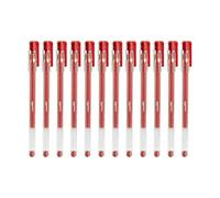 Amazon Basics Hexagonal Gel Ink Pens, Red, Pack of 12