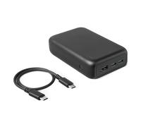 Amazon Basics High-Capacity Portable Charger Power Bank with 3-Port Output, 20,000 mAh, Black