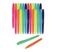 Amazon Basics Highlighters Pack of 24 with 6 Assorted Neon Colours, Durable Chisel Tip, Pens for Adults and Kids, Multicolour
