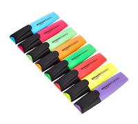 Amazon Basics Highlighters Set of 8, Smudge Proof, Durable Chisel Tip, Line Width 2-5 mm, Pens for Adults and Kids, Multicolour