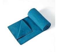 Amazon Basics Hot Yoga Mat Towel, Soft Microfiber, Non-Slip, Absorbent, 188 cm x 61 cm, Aqua