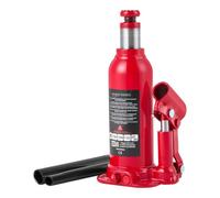 Amazon Basics Hydraulic Welded Bottle and Car Jack, 4.4 Short Ton/4 Metric Ton/4 Tonne/4000kg Capacity, 7.4-14.3 Inch (18.8cm-36.3cm) Lifting Range, Slow Release, Suitable for Cars, Red