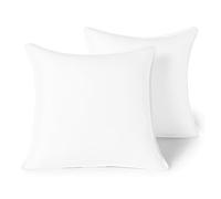 Amazon Basics Hypoallergenic Microfibre Cushion Inserts 45 x 45 cm, Sofa Cushion Inner Pads, White, Pack of 2