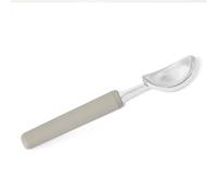 Amazon Basics Ice Cream Scoop, Soft Grip Handle, Dishwasher-Safe Linen Gray